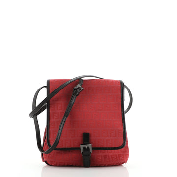 Fendi Vintage Flap Crossbody Bag Zucchino Canvas Small