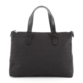Fendi Vintage Zip Tote Zucchino Canvas Medium