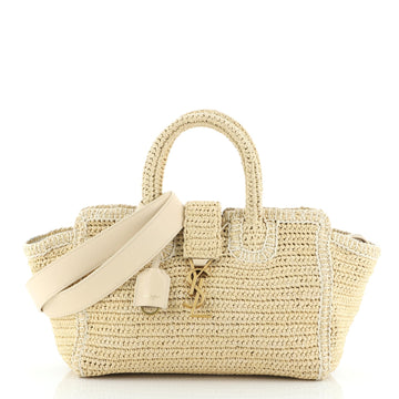 Saint Laurent Monogram Cabas Downtown Straw Baby
