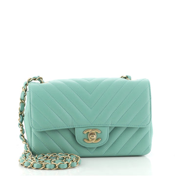 Chanel Classic Single Flap Bag Chevron Lambskin Mini