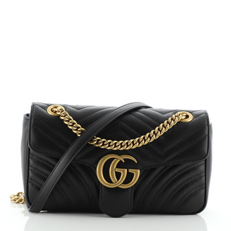 Gucci GG Marmont Flap Bag Matelasse Leather Small