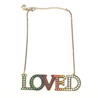 Gucci Loved Collar Necklace Crystal Embellished Metal