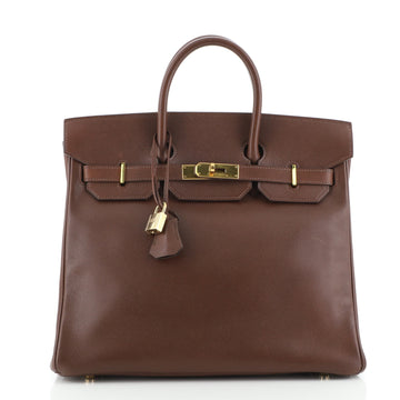 Hermes HAC Birkin Bag Brown Courchevel with Gold Hardware 32