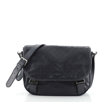 Gucci Double Buckle Messenger Bag GG Imprime Medium