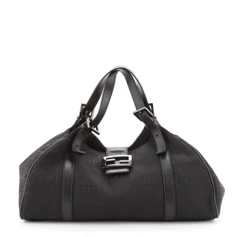 Fendi Belted Shoulder Bag Zucchino Canvas Large