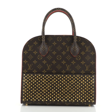 Louis Vuitton Christian Louboutin Shopping Bag Calf Hair and Monogram Canvas
