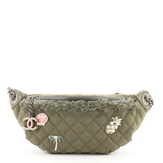 Chanel Cuba Charms Banane Waist Bag Quilted Canvas
