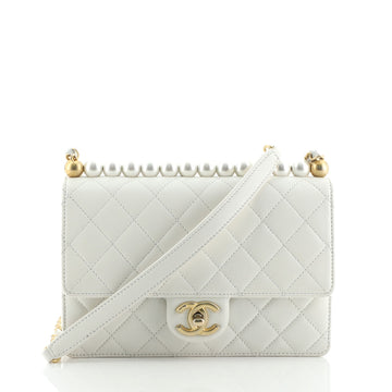 Chanel Chic Pearls Flap Bag Quilted Lambskin Small