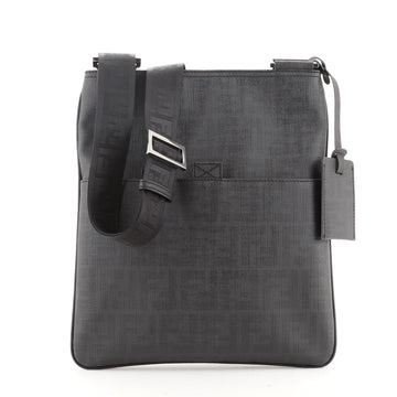 Fendi Front Pocket Messenger Bag Zucca Coated Canvas Medium