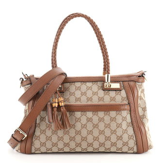 Gucci Bella Convertible Top Handle Bag GG Canvas Small