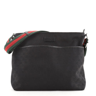 Gucci Front Pocket Web Messenger GG Canvas Medium
