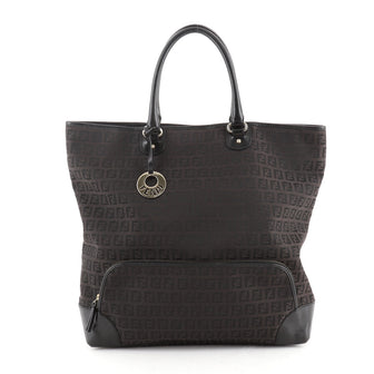 Fendi Vintage Chef Front Pocket Tote Zucchino Canvas Medium