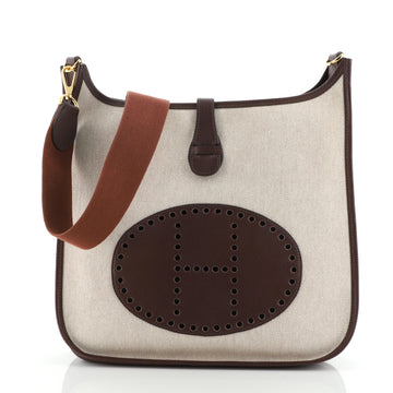 Hermes Evelyne Bag Gen I Toile and Leather GM