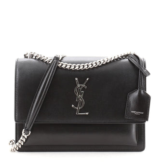 Saint Laurent Sunset Crossbody Bag Leather Medium