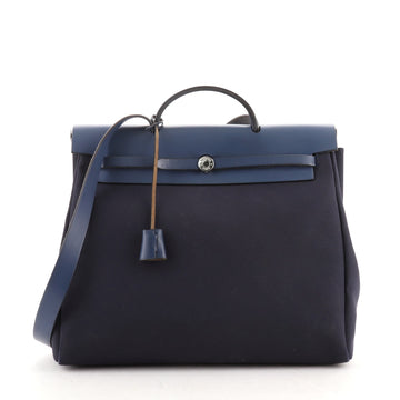 Hermes Herbag Toile and Leather MM