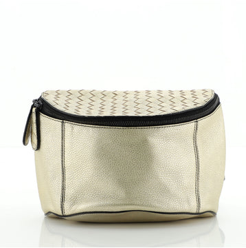 Bottega Veneta Top Zip Waist Bag Leather with Intrecciato