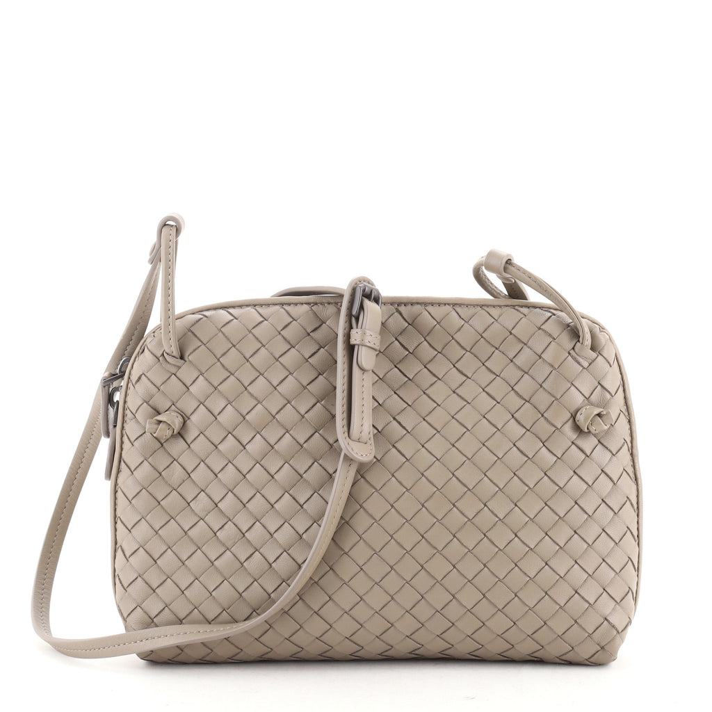 Bottega Veneta Nodini Crossbody Bag Intrecciato Nappa Small Neutral 60534258