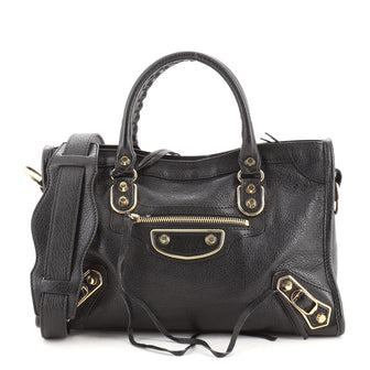 Balenciaga City Classic Metallic Edge Bag Leather Small
