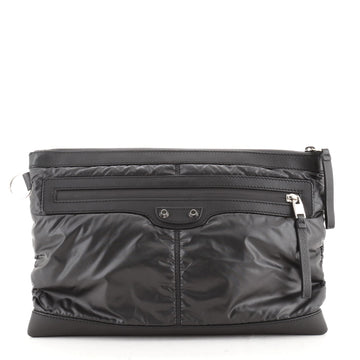 Balenciaga Classic City Clip Pouch Nylon with Leather Medium
