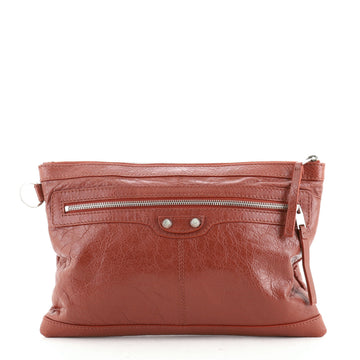 Balenciaga Classic City Clip Pouch Leather Medium