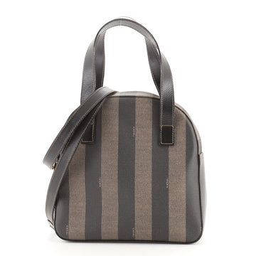 Fendi Vintage Dome Satchel Pequin Coated Canvas Medium