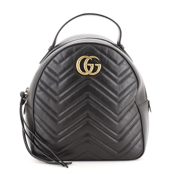 Gucci GG Marmont Backpack Matelasse Leather Small