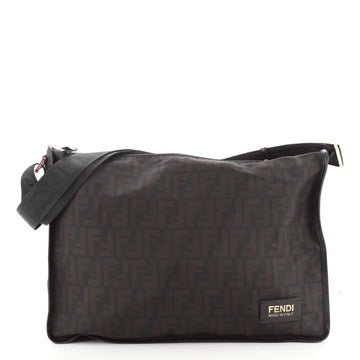Fendi Vintage Zip Messenger Bag Zucca Nylon