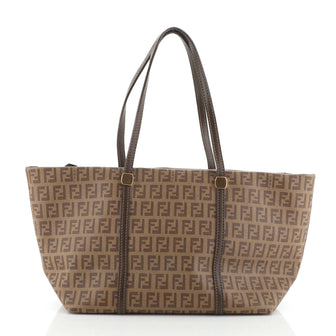 Fendi Vintage Open Tote Zucchino Coated Canvas Small
