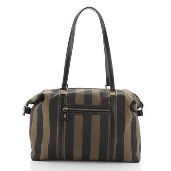Fendi Convertible Tote Pequin Canvas Medium