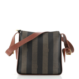 Fendi Vintage Belted Crossbody Pequin Coated Canvas Medium