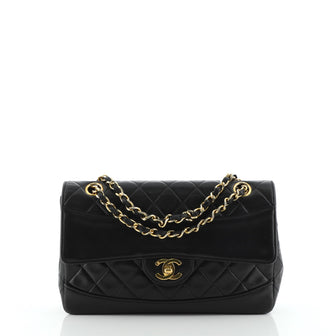 Chanel Vintage CC Chain Flap Bag Quilted Lambskin Medium