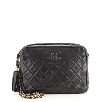 Chanel Vintage Front Pocket Camera Bag Quilted Lambskin Small