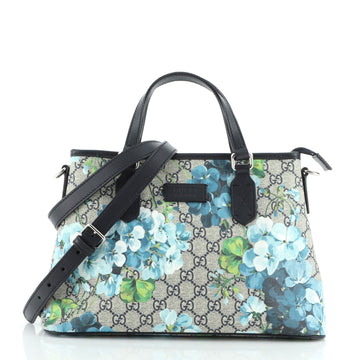 Gucci Convertible Tote Blooms Print GG Coated Canvas Small