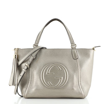 Gucci Soho Convertible Top Handle Bag Leather Small