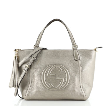 Gucci Soho Convertible Top Handle Bag Leather Small