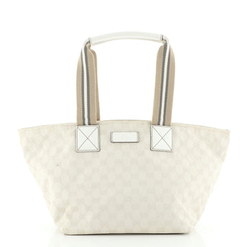 Gucci Web Zip Tote GG Canvas Medium