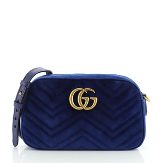 Gucci GG Marmont Shoulder Bag Matelasse Velvet Small