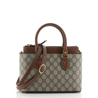 Gucci Linea A Convertible Tote GG Coated Canvas Mini