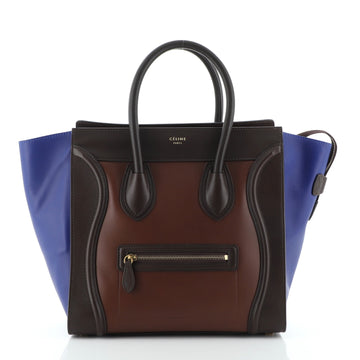 Celine Tricolor Luggage Bag Leather Mini