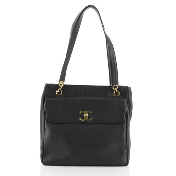 Chanel Vintage Front Pocket Tote Caviar Medium
