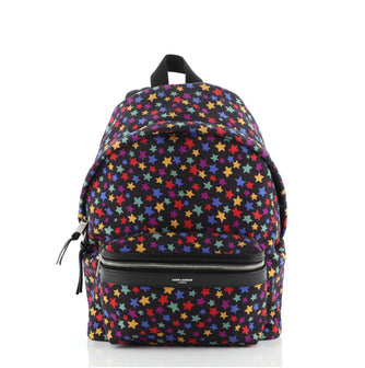 Saint Laurent City Backpack Printed Canvas Mini