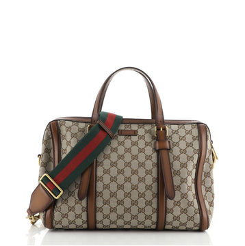 Gucci Lady Web Boston Bag GG Canvas Medium