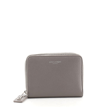 Saint Laurent Rive Gauche Zip Around Wallet Leather Compact