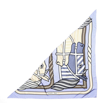 Hermes Quadrige Bayadere Triangle Scarf Printed Silk Giant