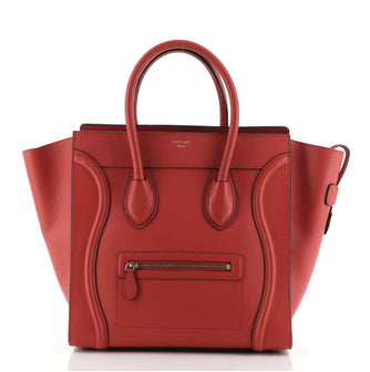 Celine Luggage Bag Grainy Leather Mini