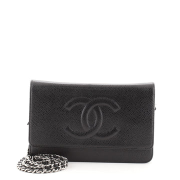 Chanel Timeless Wallet on Chain Caviar