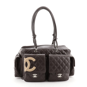 Chanel Cambon Multipocket Reporter Bag Quilted Lambskin Large
