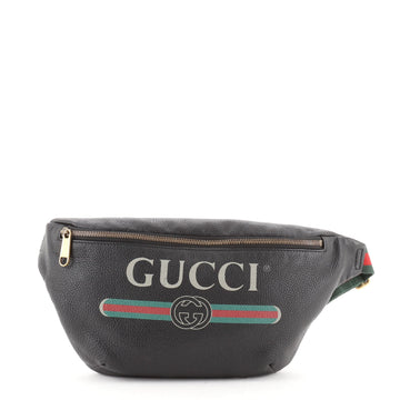 Gucci Logo Belt Bag Printed Leather Medium