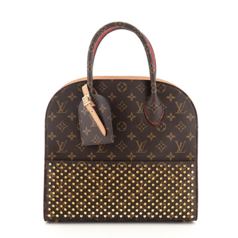 Louis Vuitton Christian Louboutin Shopping Bag Calf Hair and Monogram Canvas