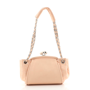 Chanel Kisslock Accordion Handbag Leather Small